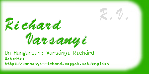 richard varsanyi business card